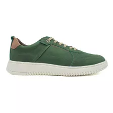 Tênis Masculino Couro Original Street Detroid Verde Militar