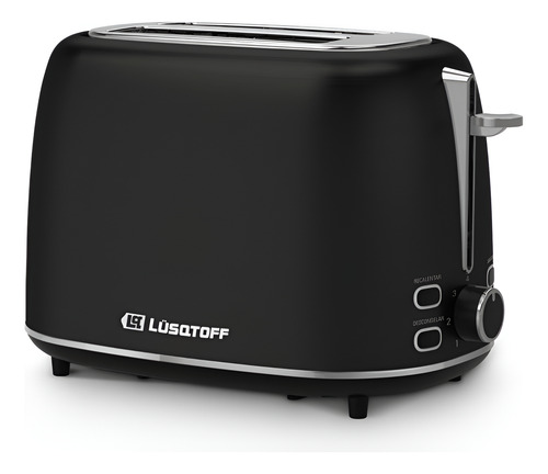 Tostadora Lusqtoff Lq-te405n Vintage Manual Negra 930w Negro