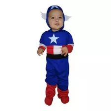 Disfraz Capitán América Niño Talla 8 Con Accesorios, Sin Músculos