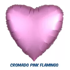 Balão Metalizado Coração 50cm - 20 Polegadas - Flexmetal Cor Pink Flamingo