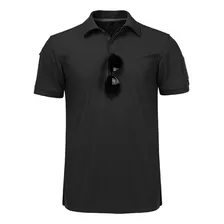 Playera Deportiva Licra Con Spandex Lisa Táctica Solapa Polo