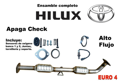 Catalizadores Para Hilux Cabina Sencilla + Sensores Toyota Foto 3