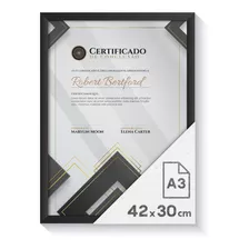 Moldura Certificado Quadro A3 Documento C/ Vidro Fotografia