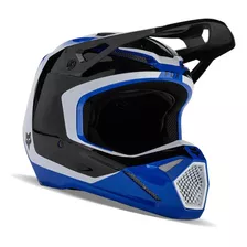 Casco Moto Niño V1 Nitro Azul Petróleo/blanco Fox