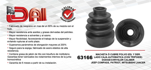 1-cubrepolvo Lado Caja Izq O Der Dai Jeep Compass 07-17 Foto 9