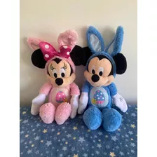 Peluches Minnie Y Mickey Mouse Disfrazados Conejos 50 Cm