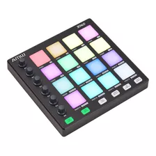 Amw Xpad V2 Controlador Midi Dj Usb Com 16 Pads Sensíveis Ao Toque 6 Faders Direcionáveis E Funcionalidades Extras