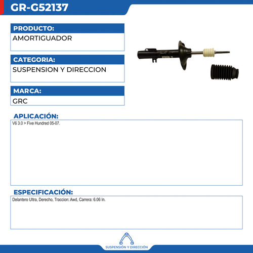 Amortiguador Ford Five Hundred 2005-2007 Foto 2