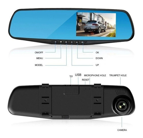 Cmara De Coche Full Hd 1080p Espejo Retrovisor Dash Dvr+cm Foto 10