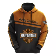 Blusa De Moletom Sublimado Moto Harley Estrada Lançamento 