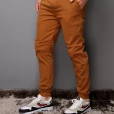 Calça Jogger Masculina Jeans Sarja Camuflada Elástico Lycra