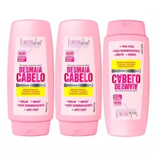  03 Condicionador Desmaia Cabelo Forever Liss Hidratante 300g