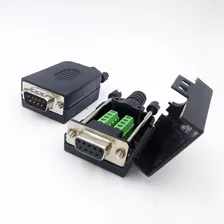 Conector Serial Db9 Hembra Macho Con Borneras *hlp*