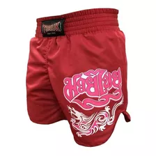 Calção Short Muay Thai - Feminino - Lady Red Melt - Vermelho