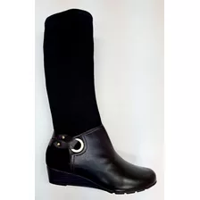 Botas Caña Alta Lady Elastizadas Taco Chino Modare 