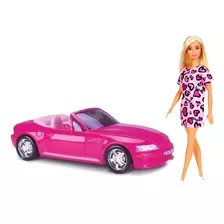 Kit Carro Conversivel Roodstar Carrinho Com Boneca Barbie
