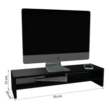 Suporte Para Monitores Mesa Elevado Home Office Organização Cor Ônix