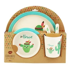 Conjunto Papinha Kit Infantil Bambu 5 Peças Clink