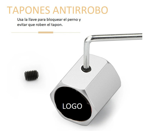 Tapones Seguridad Valvula Aire Logo Smart Universal Foto 3