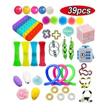 Kit De Brinquedos Pop It Fidget Go Bang Rainbow Pioneer 39 U