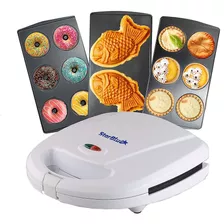 Maquina Para Hacer Mini Donas Y Taiyaki Starblue, Blanco