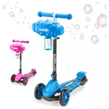 Kids Bubble Scooter: Azul - Tri-scooter Plegable De 3 Ruedas