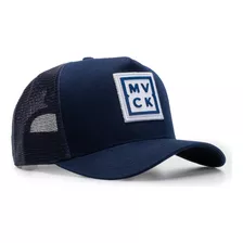 Boné Trucker Mvck Madrid Azul Marinho Qualidade Premium