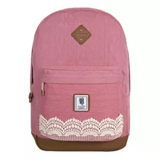 Mochila Mujer Portalaptop Moda Juvenil 1818 Chenson Color Rosa Diseño De La Tela Poliéster