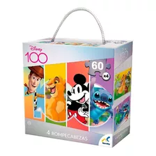 4 Rompecabezas, Aniversario Disney 100, Pixar, Con 60 Pzas