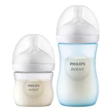 Kit Mamadeira Avent Petala 125ml / 260ml 1m+ 3.0 Azul