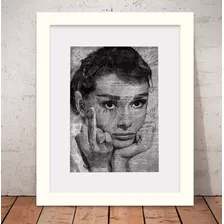 Quadro Audrey Hepburn Luxo 56x46cm Vidro + Paspatur W0215