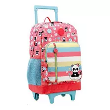 Mochilas Infantiles Niña Escolar Panda 6609-038 Arpelli Color Rosa Diseño De La Tela Estampada