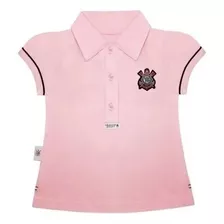 Blusa Infantil Corinthians Camiseta Criança Polo Rosa Timão