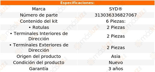 Terminales Rtulas Pontiac Aztek 2001/2005 Syd Foto 2