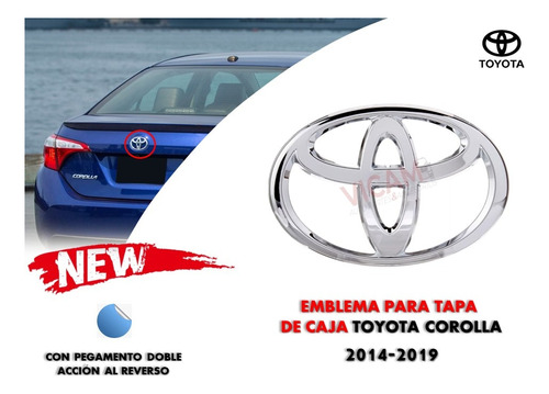 Emblema Para Tapa De Caja Toyota Corolla 2014-2019 Foto 2