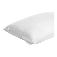 Capa De Travesseiro Impermeável Com Zíper Anti Ácaro Branca