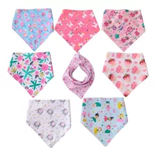 5 Babadores Bandana Com Regulagem Dupla Face