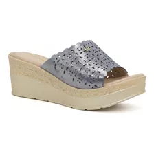 Sandalias De Dama Par&ss Ka21-5040 Platiado