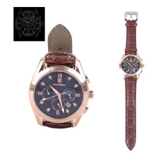 Reloj De Cuero Casual De Moda Para Hombre A Prueba De Agua