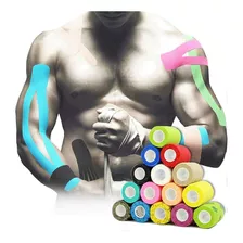 Fita Bandagem Elástica Adesiva Kinesio Tape Dor Muscular Cor Bege