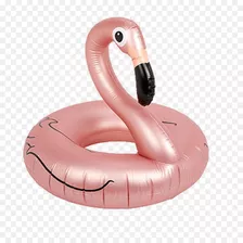 Boia Flamingo Grande Piscina Inflável 90cm Rose Gold