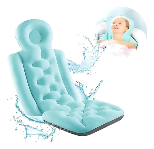 Almofada Para Banheira Ergonômica  Design Respirável Tibaby Azul
