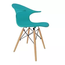 Cadeira Charles Eames New Wood Pelegrin Pw-079 Azul Celeste Cor Da Estrutura Da Cadeira Azul-celeste Cor Do Assento Azul-celeste
