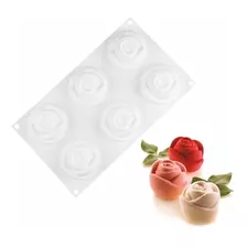 Molde Silicona Forma De Rosa Para Repostería, Velas, Hielo