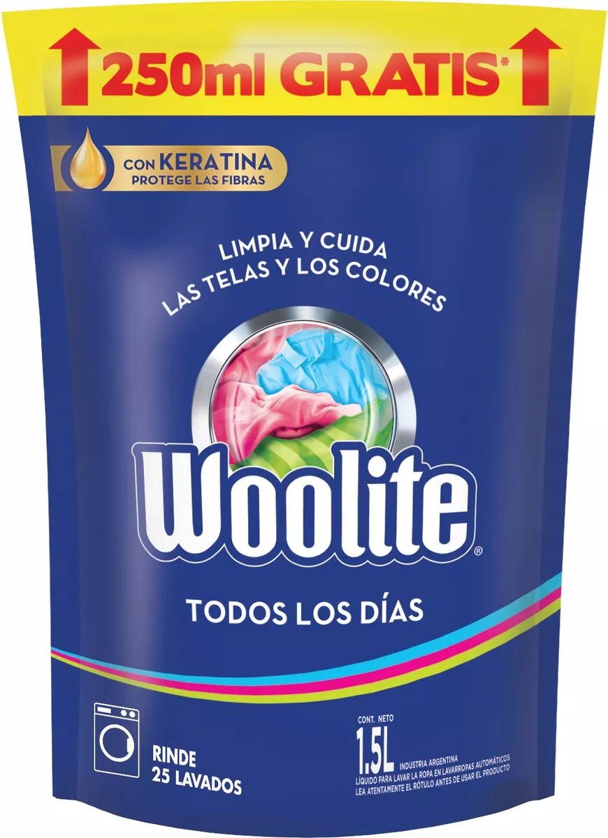 Jabón Líquido Woolite Todos Los Días Repuesto 1.5 l