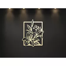 Quadro Placa Tulipa Folhagem Quadro Decoração Quarto Enfeite