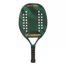 Raquete Beach Tennis Camewin - 50% Carbono 50% Fibra Vidro Cor Verde