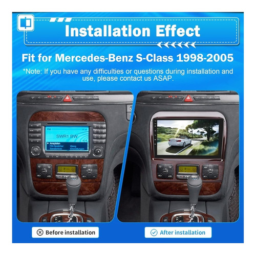 Estereo Mercedes-benz Clase S 1998-2005 Android Wifi Carplay Foto 2