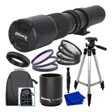 Kit De Teleobjetivo Preset 500mm (1000mm) Para Canon Eos T3