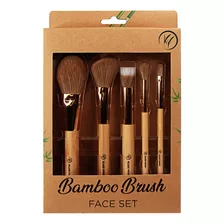 Kit Pincéis Rosto Klass Vough Bamboo Brush Face Set Bfs-02